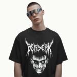 Berserk Guts Mad Smile Metal Style T Shirt