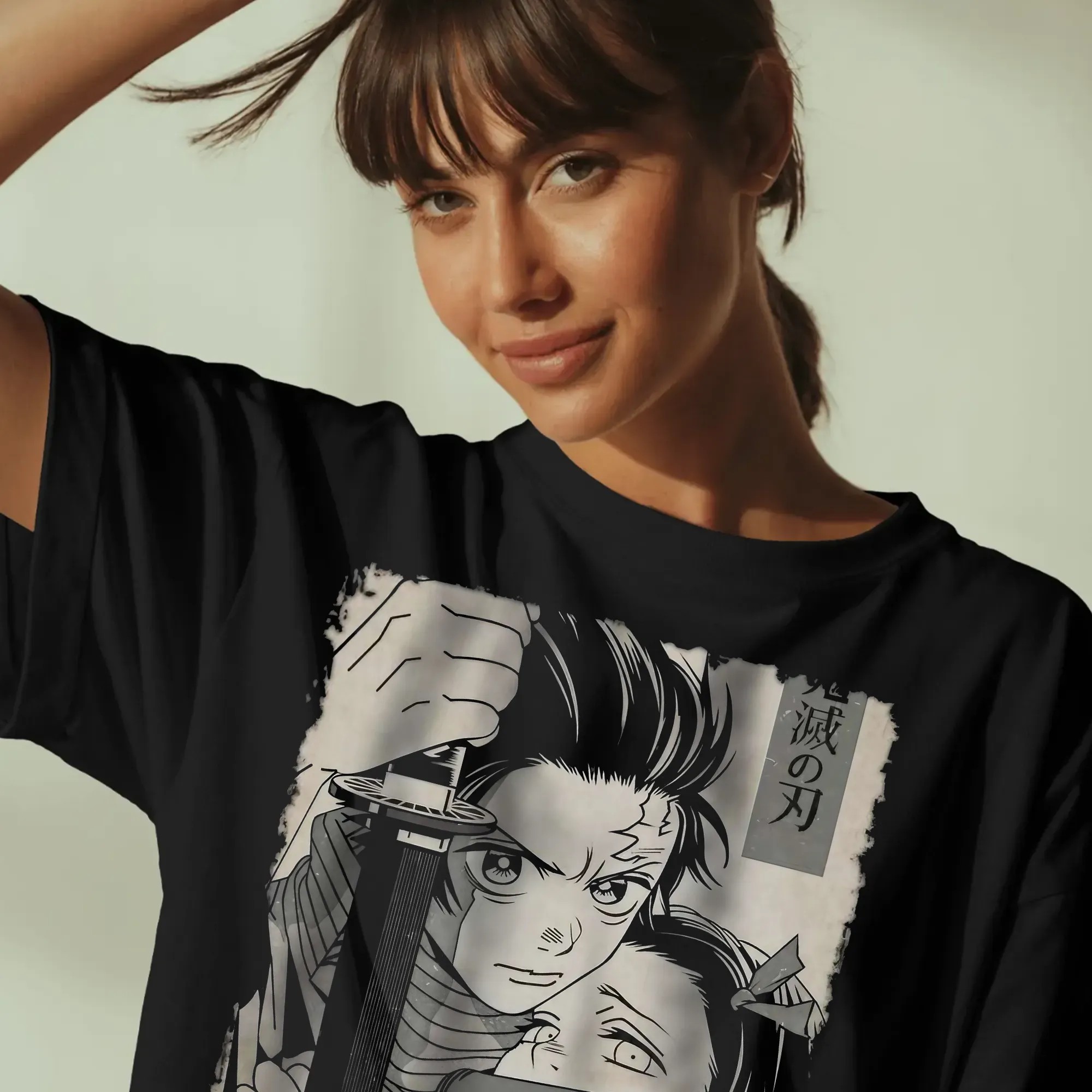 Tanjiro Nezuko Kimetsu No Yaiba Vintage Manga Style Demon Slayer T Shirt