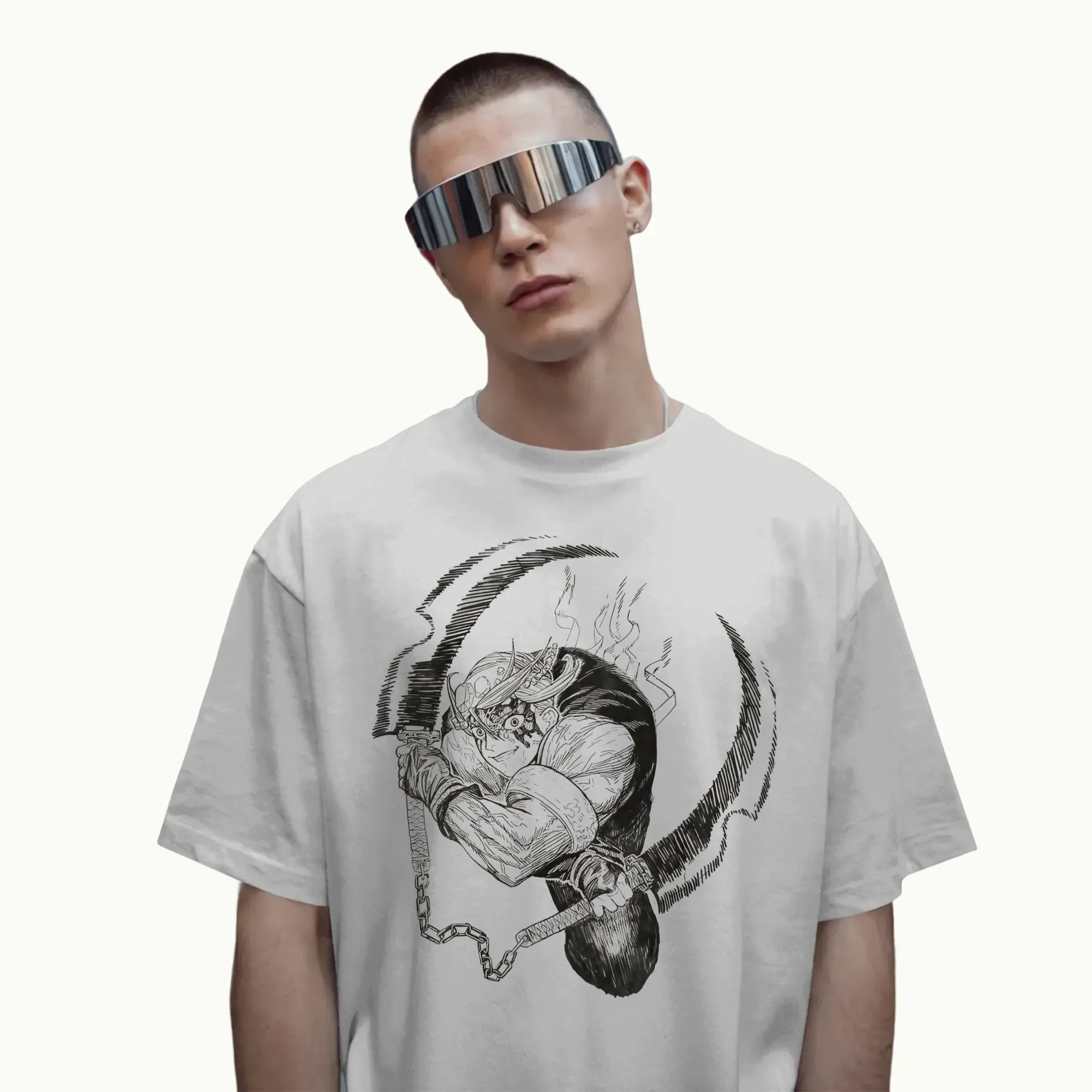 Tengen Uzui Demon Slayer Kimetsu no Yaiba Dual Blades Anime T Shirt