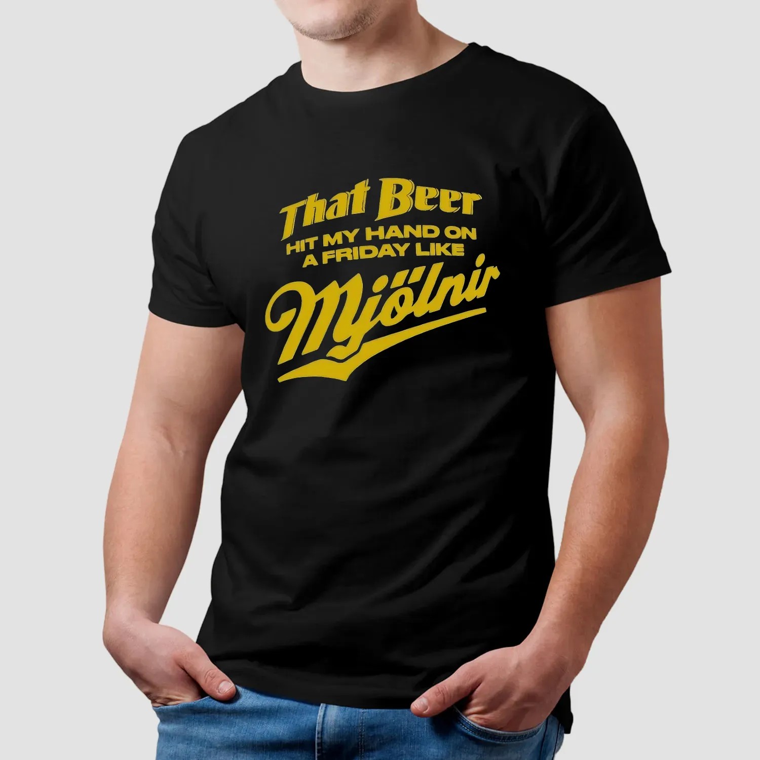 That Beer Hit My Hand On A Friday Like Mjölnir Beer Lover T Shirt