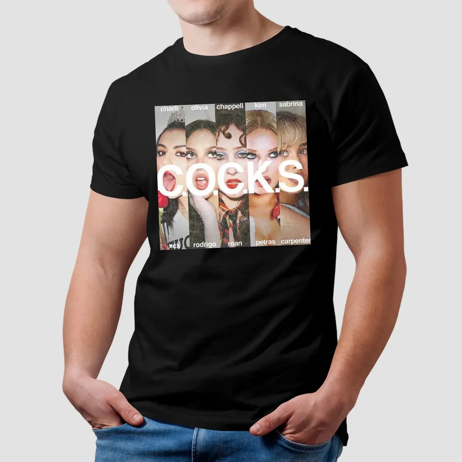 The COCKS Charli xcx x Olivia Rodrigo x Chappell Roan x Kim Petras x Sabrina Carpenter Nightlife August 1 2025 At Silk City Diner Bar And Lounge Vintage Washed T Shirt