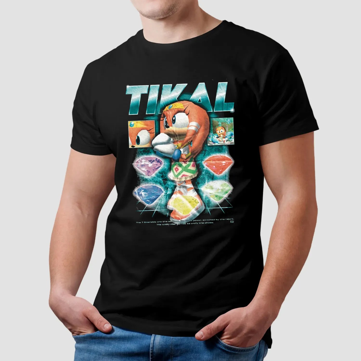 Tikal The Echidna Sonic The Hedgehog The 7 Emeralds Are The Servers Chaos Is Power, Enriched By The Heart T Shirt