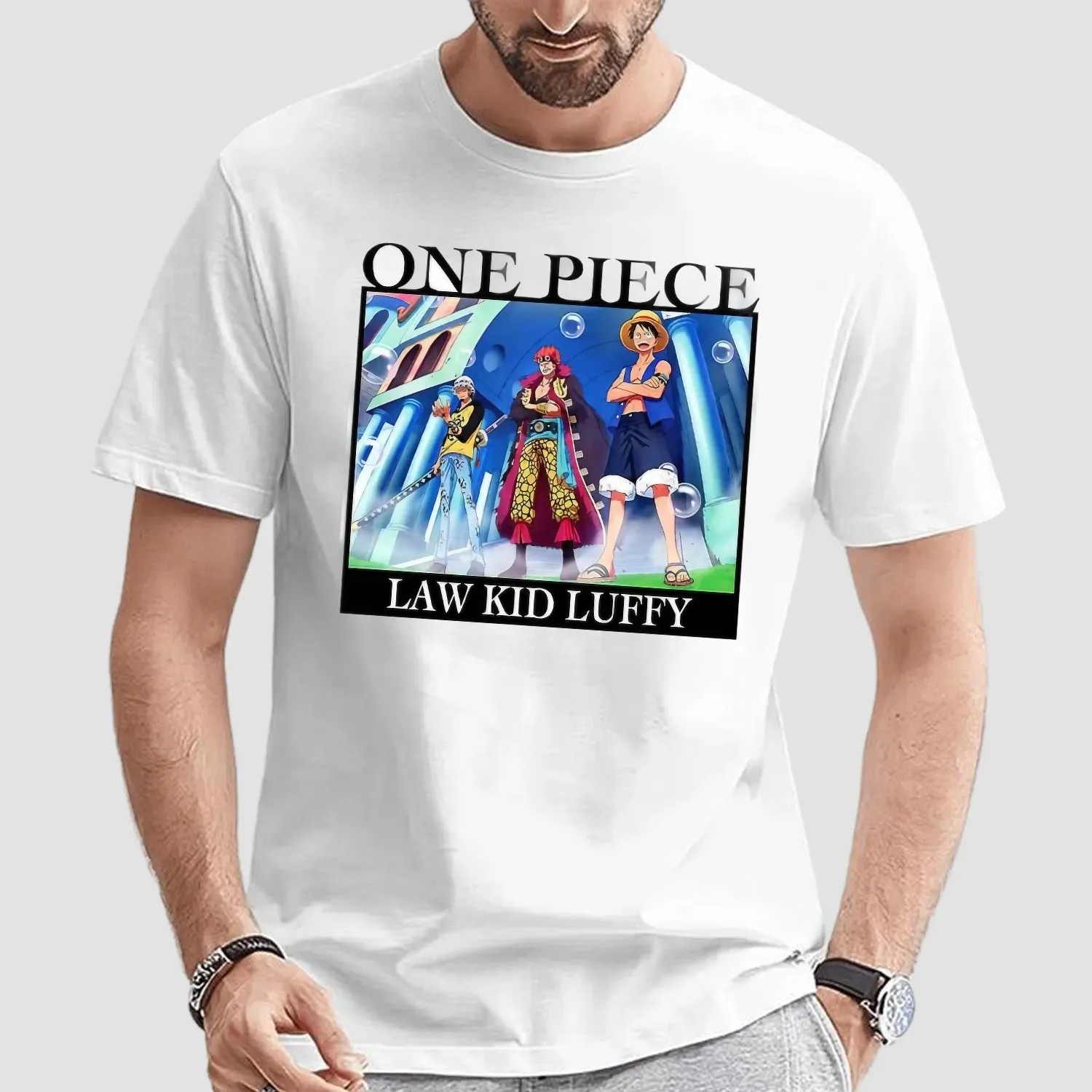 Tom Brady Confirmed OP Fan Wearing Law Kid Luffy T Shirt