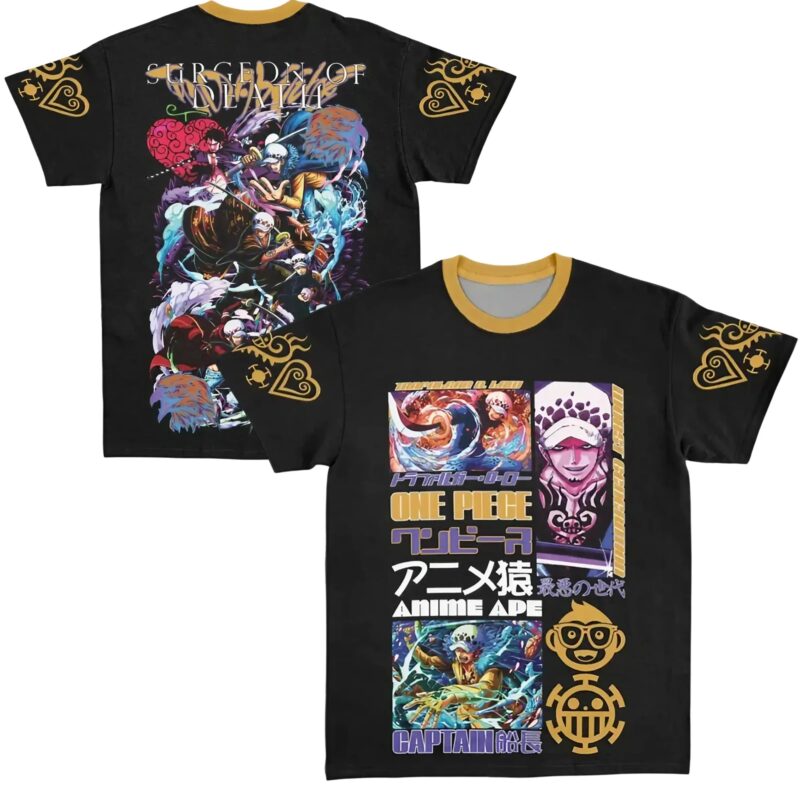 Trafalgar D Law V4 Surgeon Of Death One Piece Streetwear All Over Print T Shirt