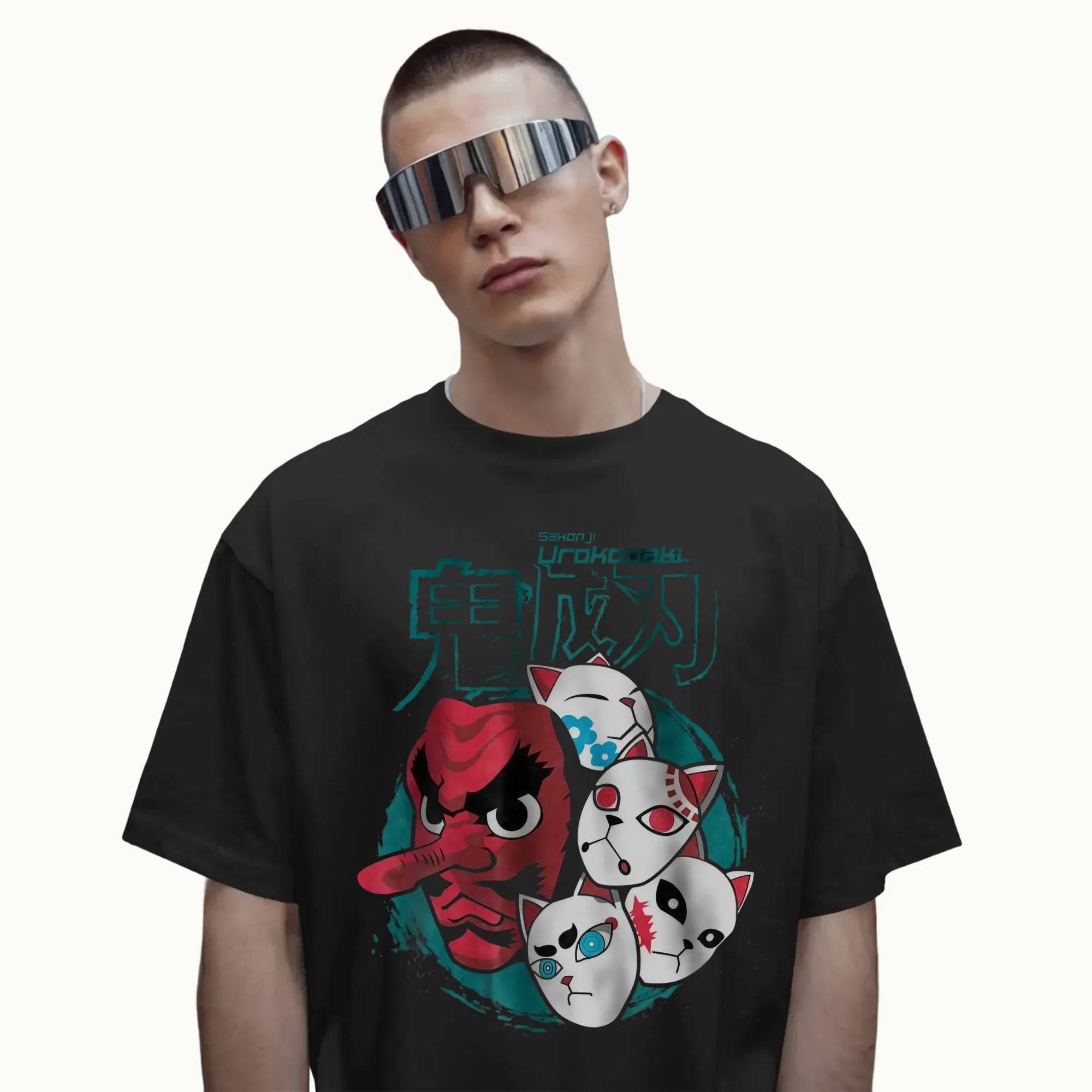 Urokodaki Fox Masks Demon Slayer Kimetsu no Yaiba Anime T Shirt