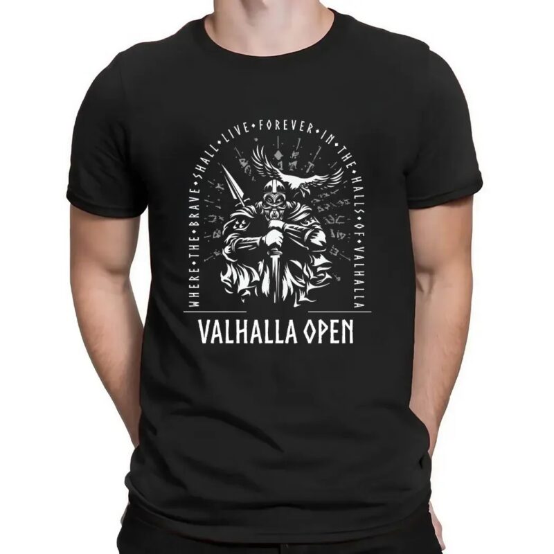 Valhalla Open Where The Brave Shall Live Forever In The Halls Of Valhalla T Shirt