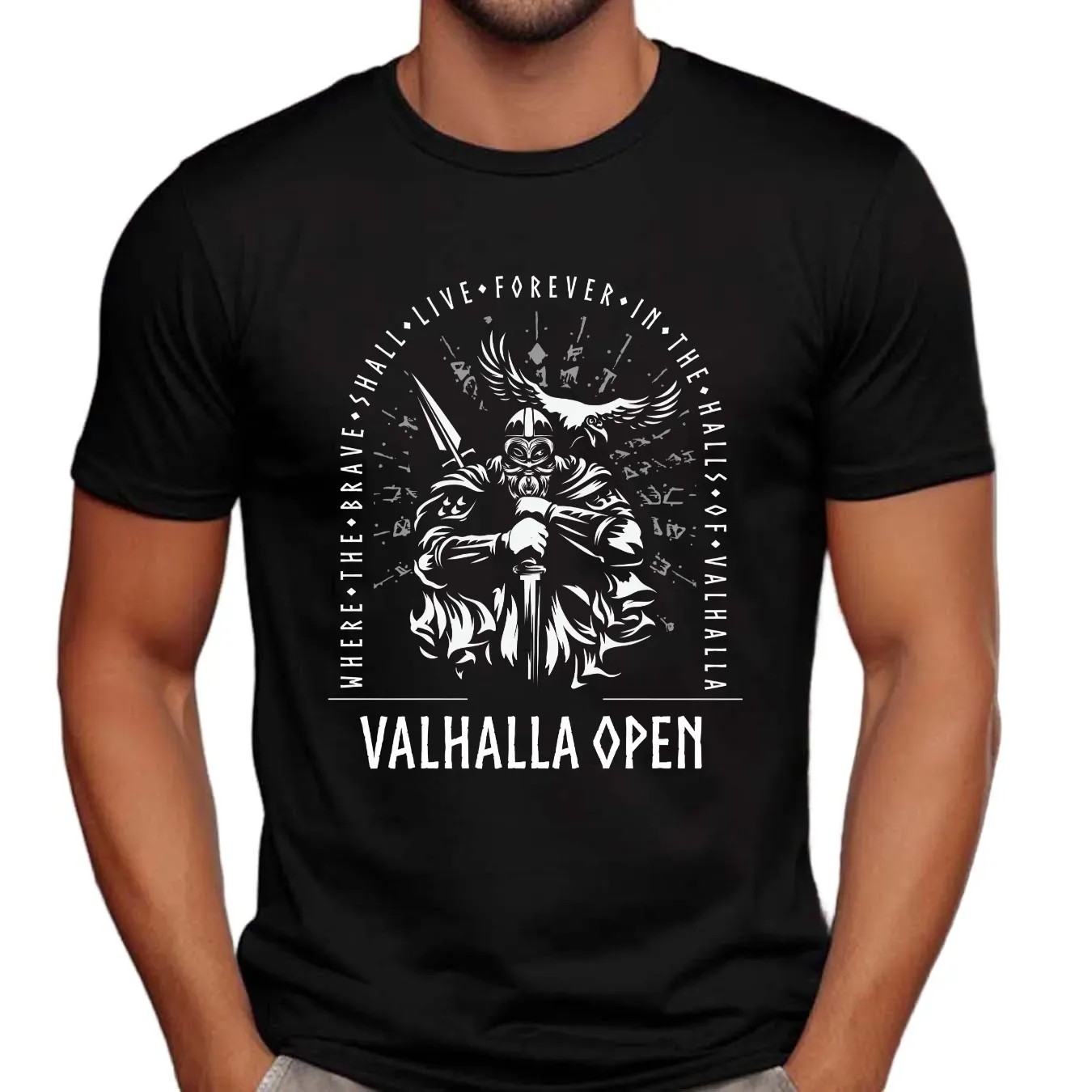 Valhalla Open Where The Brave Shall Live Forever In The Halls Of Valhalla T Shirt