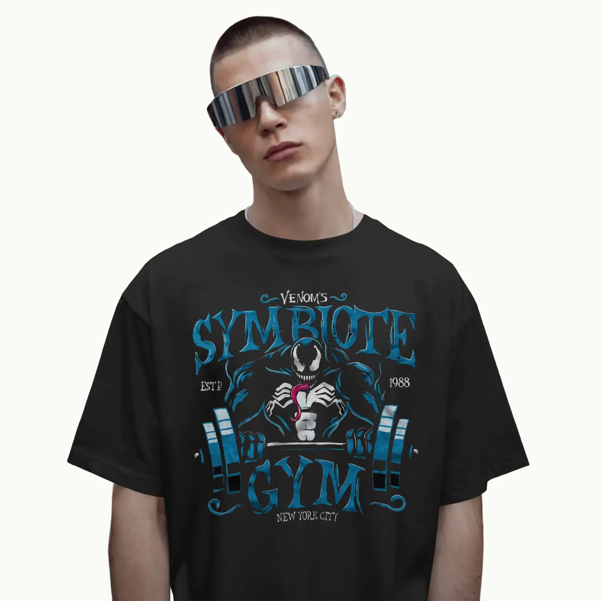 Venom Symbiote Gym Estd 1988 New York City Marvel Comic Graphic Bodybuilding Fans T Shirt