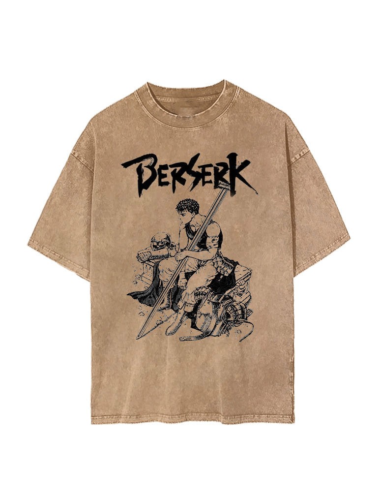 Vintage Berserk Manga Dark Fantasy Couple Graphic T Shirt