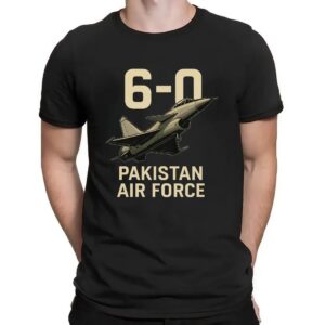 Abdul Qayyum Siddiqui Wearing 6-0 Pakistan Air Force T Shirt