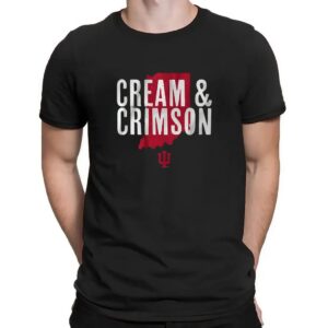 Cream and Crimson Indiana Hoosiers Hometown T Shirt