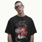 Demon Slayer Zenitsu Agatsuma Red Sun Anime T Shirt