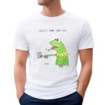 Kermit The Frog Smoking Create Your Own Luck T Shirt