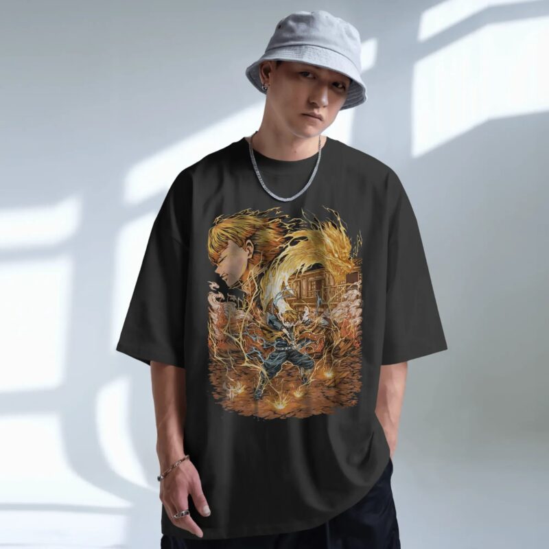 Zenitsu Agatsuma Thunder Breathing Thunderclap and Flash Demon Slayer Anime T Shirt