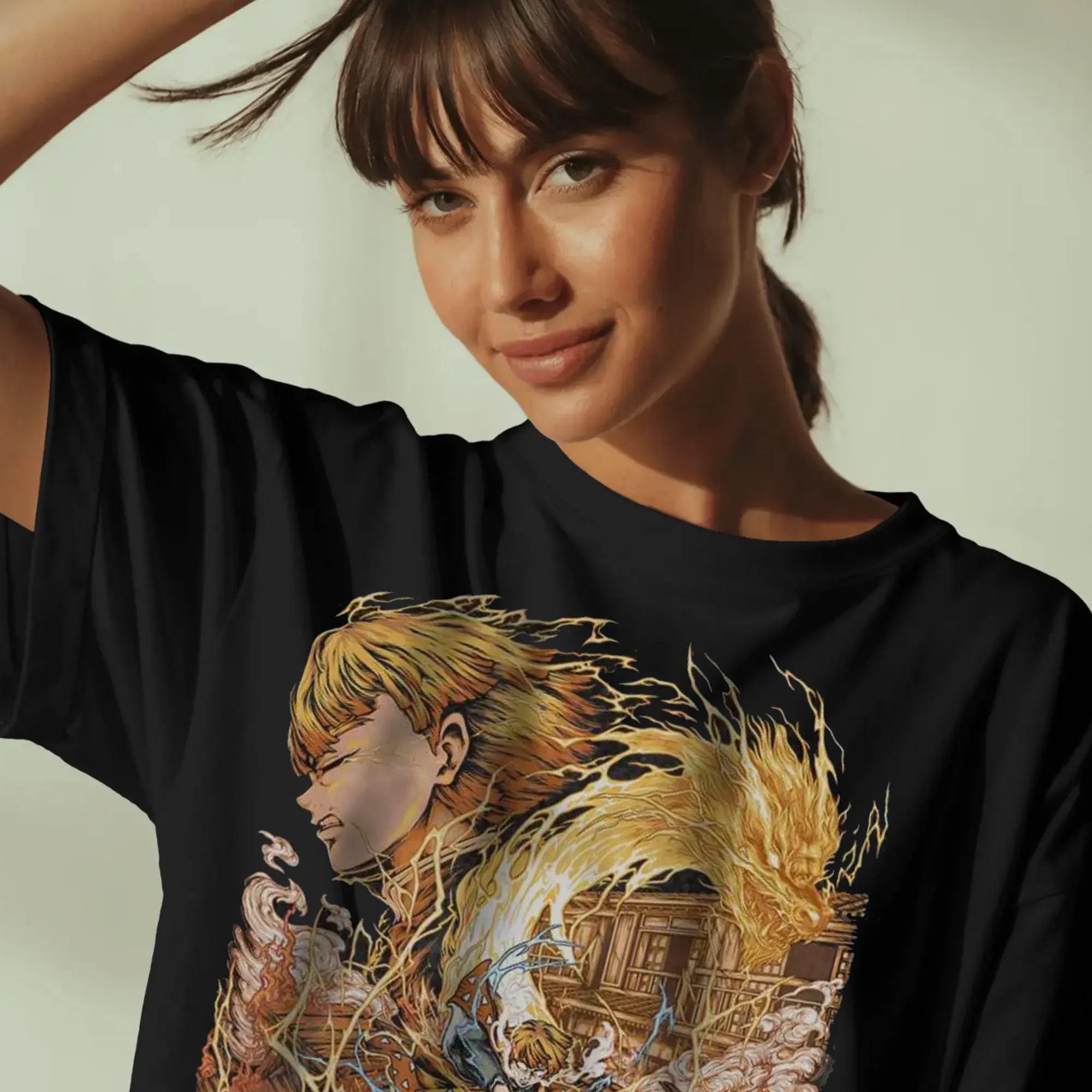 Zenitsu Agatsuma Thunder Breathing Thunderclap and Flash Demon Slayer Anime T Shirt