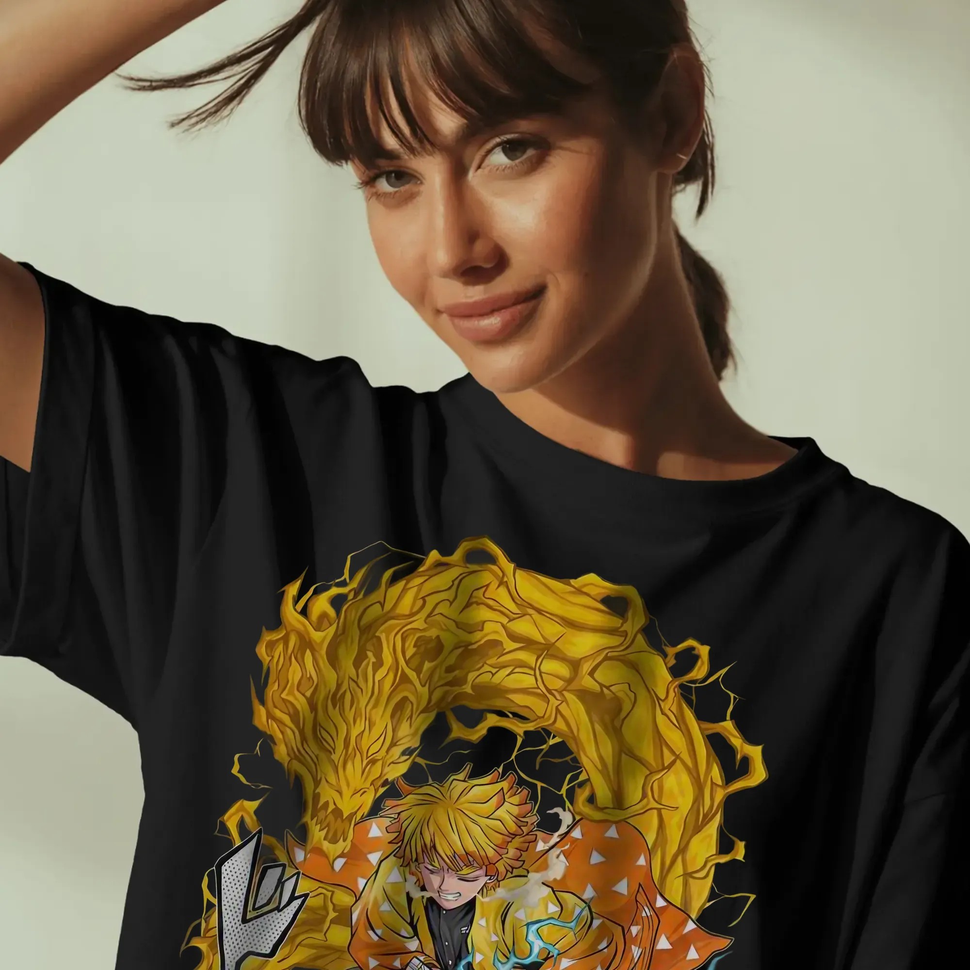 Zenitsu Thunder Breathing Dragon Demon Slayer Thunderclap Dragon Anime T Shirt