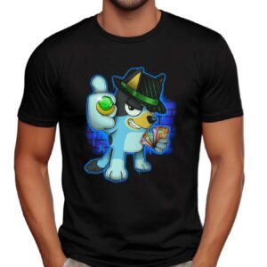 Bluey Like Green Ring Gangster Fun T Shirt