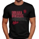 Indiana Basketball 2025 Text Logo Overlay T Shirt