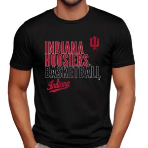 Indiana Basketball 2025 Text Logo Overlay T Shirt
