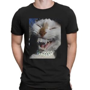 Cat Iced Out Bling Teeth Kitten Meme T Shirt