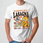 Garfield's Lasagna By The Slice Free Delivery Except Mondays We Hate Mondays T Shirt