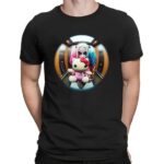 Harley Quinn x Hello Kitty In Elevator fisheye lens Graphic T Shirt
