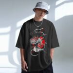 Demon Slayer Zenitsu Agatsuma Red Sun Anime T Shirt
