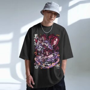 Demon Slayer Kokushibo Multi-Form Upper Moon One Battle Pose Anime Graphic T Shirt