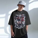 Demon Slayer Inosuke 3 Forms Boar Mask Human Face Battle Anime T Shirt