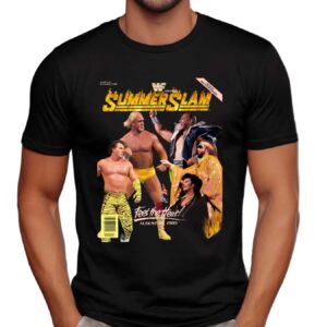 WWF SummerSlam '89 Feet The Heat Collage T Shirt