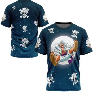 Monkey D Luffy Gear 5th Luffy V2 Jolly Roger One Piece Anime T Shirt