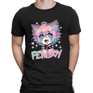 Femboy Cat Anime Graphic T Shirt