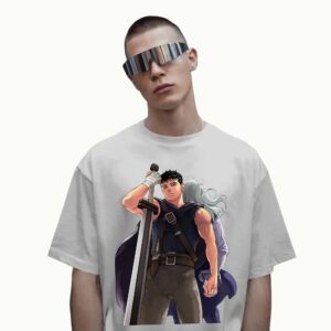 Berserk Duo Guts and Griffith Dragon Slayer Anime Manga Graphic T Shirt