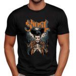 Ghost Ribs and Bats Band Halloween T Shirt