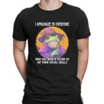 Wizard Frog I Apologize To Everyone Who Has Been A Victim Of My Poor Social Skills Meme T Shirt