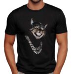 Cat Iced Out Teeth Chain Meme T Shirt