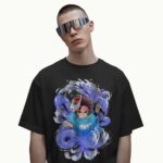Tanjiro Kamado Demon Slayer Water Breathing Fox Mask Sword Anime T Shirt