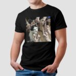 Cat Surrounded By Middle Fingers Meme Shirt
