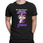 Snoopy And Charlie Brown All I Need Today Is Little Bit Of Lsu Tigers And A Whole Lot Of Jesus Cross T Shirt