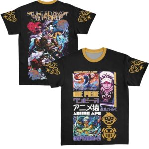 Trafalgar D Law V4 Surgeon Of Death One Piece Streetwear All Over Print T Shirt