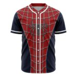 Spider Man Marvel Superhero Red Blue Web Pattern Cosplay Graphic Baseball Jersey