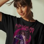 Kokushibo Demon Slayer Moon Breathing Sword Boss Final Villain Vintage Anime T Shirt