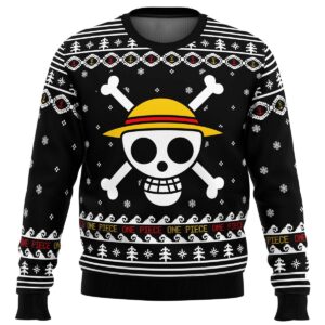 One Piece Straw Hat Pirates Skull Christmas Ugly Christmas Sweater