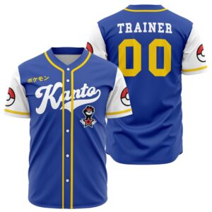 Kanto Trainer Pokemon Baseball Jersey