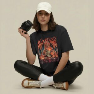 Charizard Pokemon Anime Vintage T Shirt for Fans