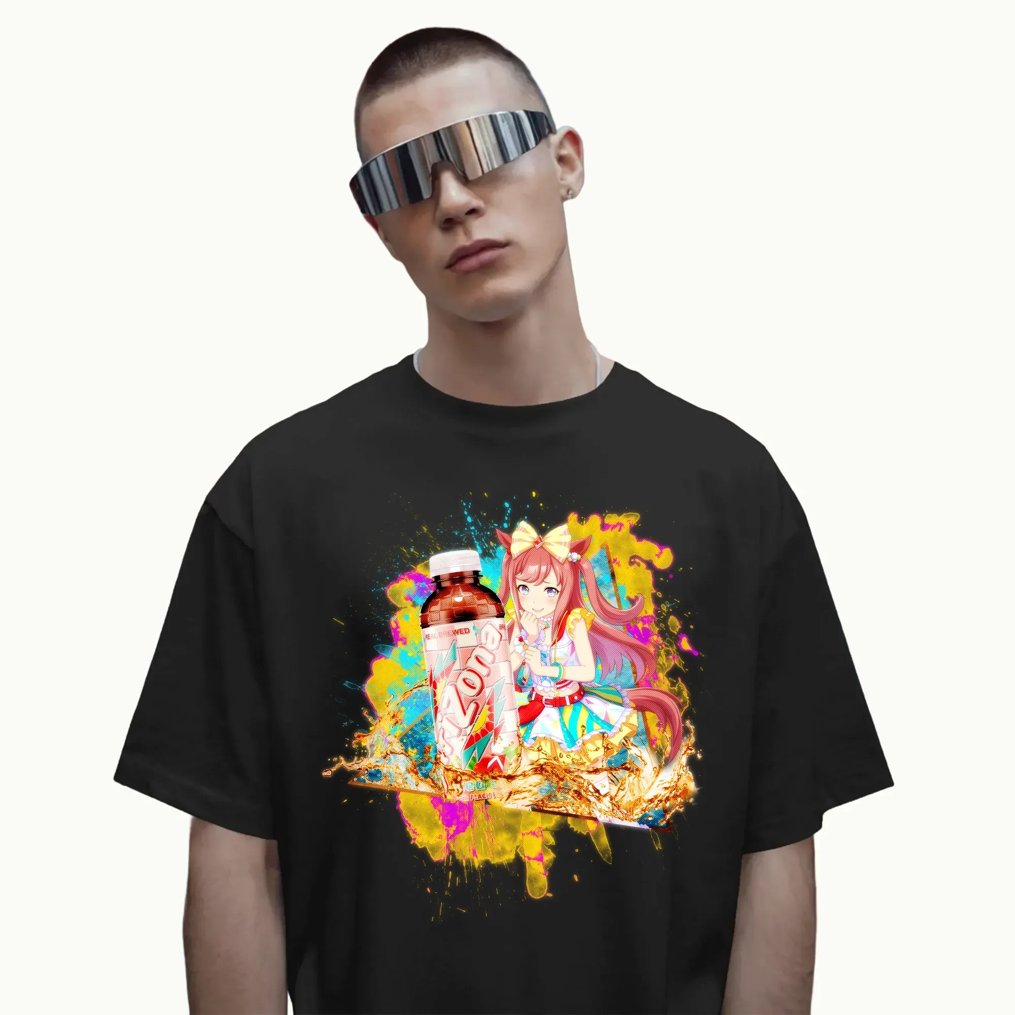 Agnes Digital Uma Musume Real Brewed Arizona Peach Iced Tea Anime Mashup T Shirt