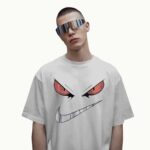 Vintage Pokemon Gengar T Shirt Anime Graphic T-Shirt for Fans