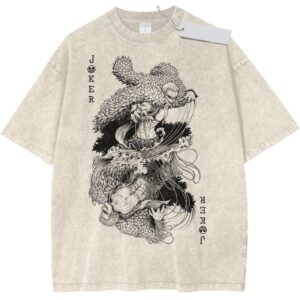 One Piece Donquixote Doflamingo Joker Vintage Anime Washed Tee