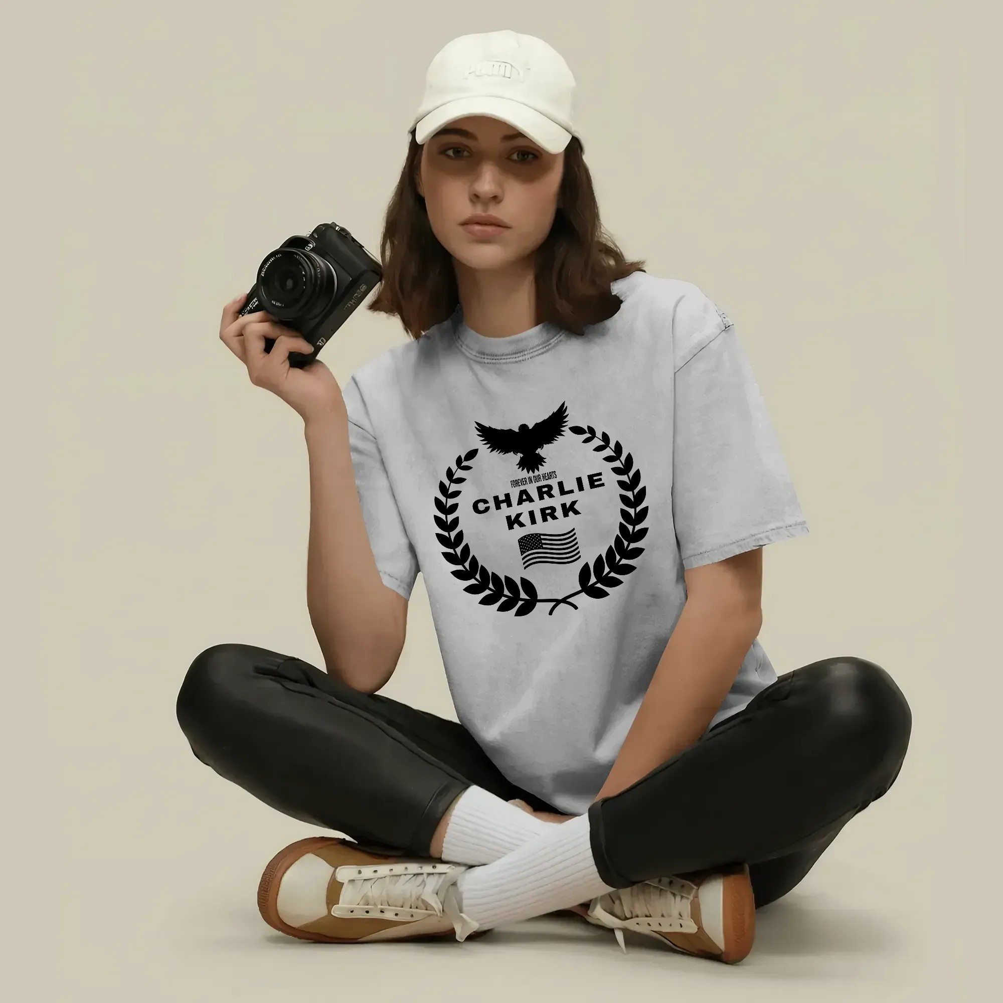 Charlie Kirk Forever In Our Hearts Memorial T Shirt