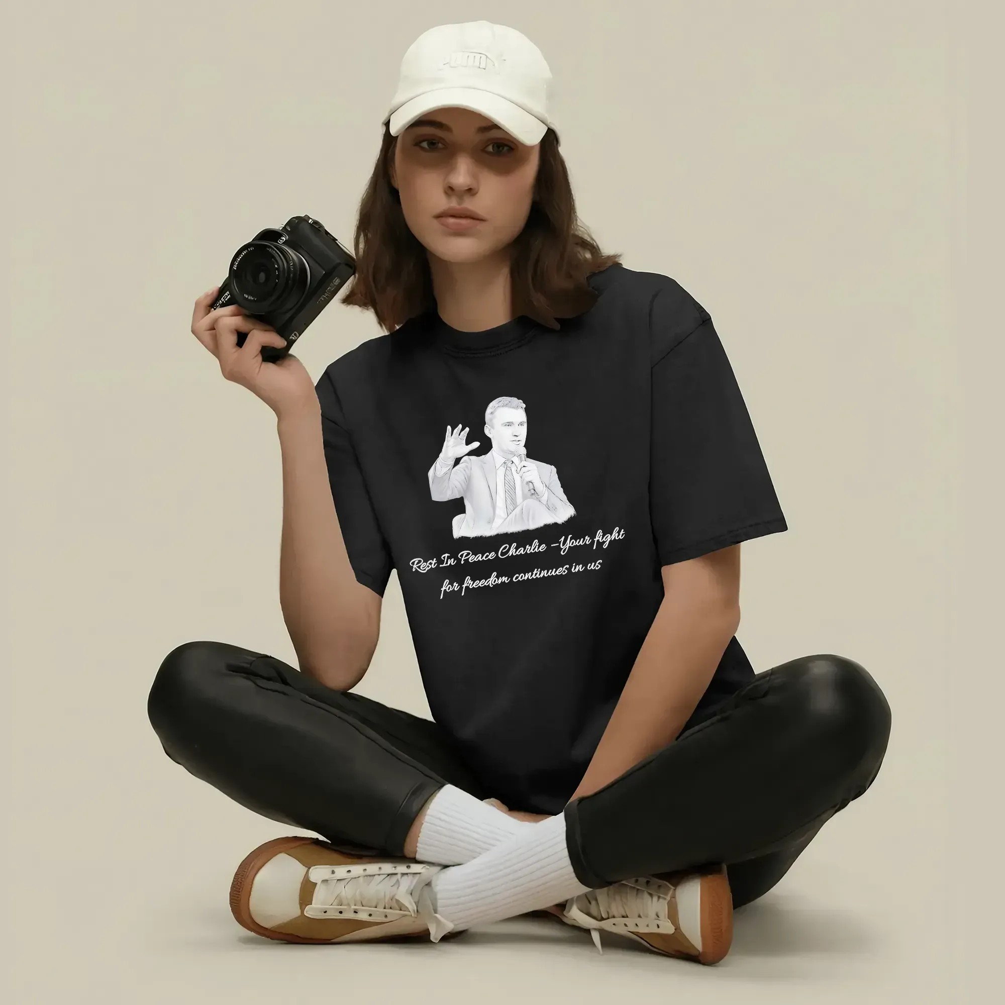 Charlie Kirk Rest In Peace Charlie Your Fight For Freedom Continue In Us T Shirt